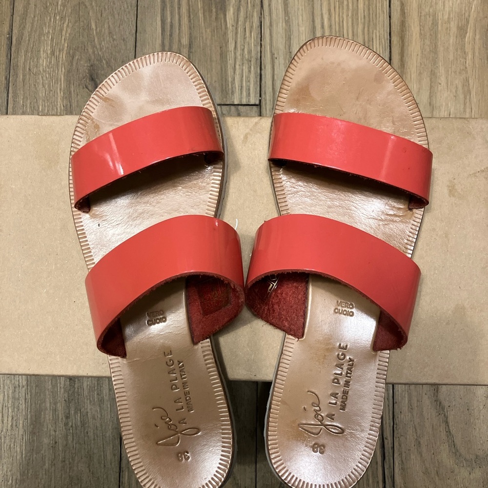 Joie A la Plage Avalon 2 Band Slides, Preppy Pink, 8, made in Italy